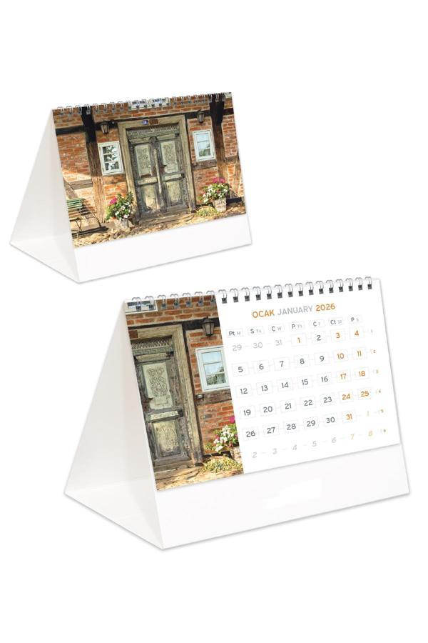 2026 Bir Nefes Piramit Masa Takvimi Masaüstü Takvim 16x15,5 cm - Image 1