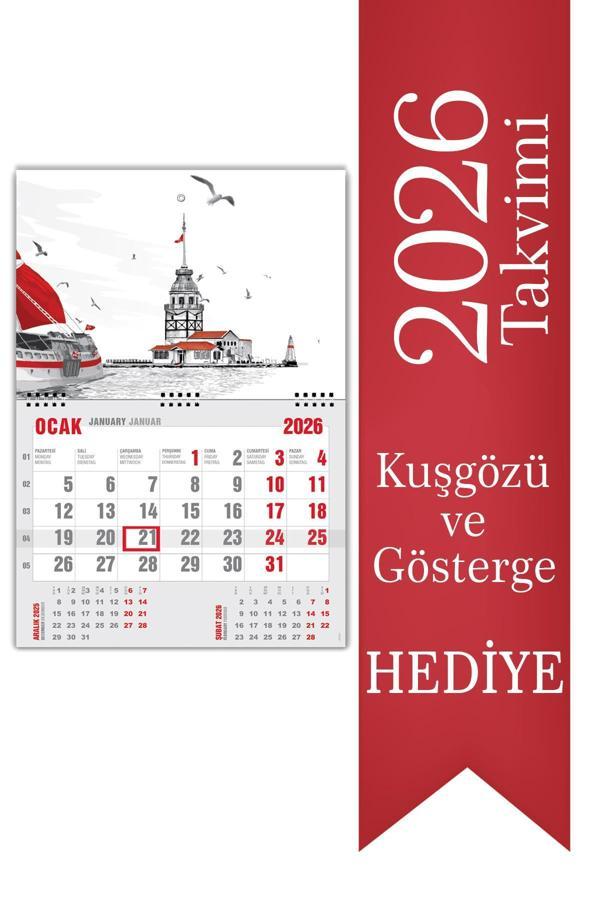 2026 Ekonomik Gemici Takvimi Denizci Duvar Takvimi 33x47,5 cm - Image 1