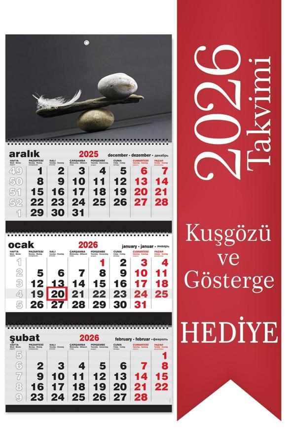 2026 Jumbo Boy Gemici Takvimi Denizci Duvar Takvimi 39x87 cm - Image 1