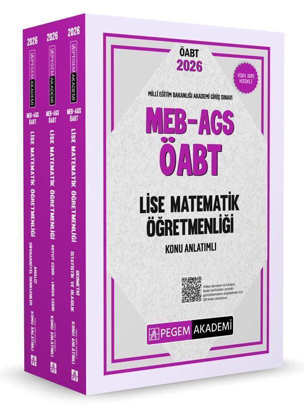 2026 MEB AGS ÖABT Lise Matematik Öğretmenliği Konu Anlatımlı (3 kitap) - Pegem Akademi Yayıncılık - Image 1
