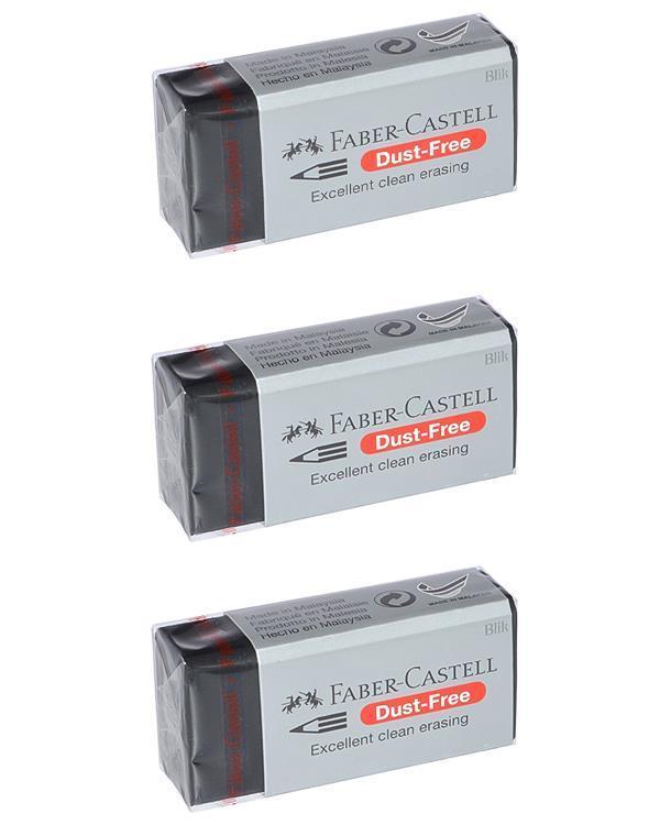 Faber Castell Dust Free Silgi Siyah 3 Adet 187171 - Image 1