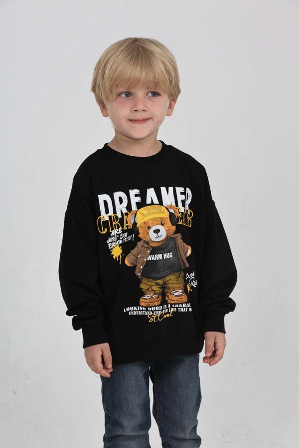 Toontoy Erkek Çocuk Dreamer Ayı Baskılı Sweatshirt - Image 1