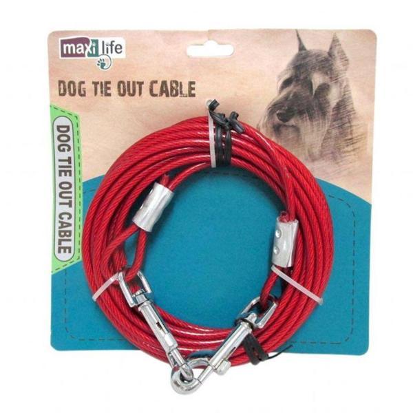 Maxilife 4,5 m x 5 mm Çelik Köpek Bahçe Bağlama Halatı - Image 1
