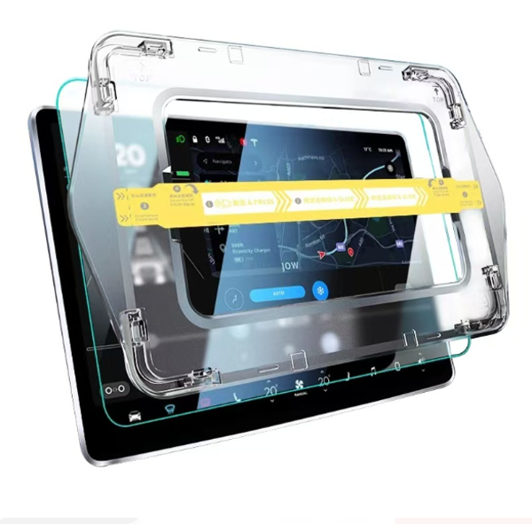 BYD 15.6" Araç Multimedya Ekran Koruyucu Uygulama Aparatlı Premium Temperli Cam Ekran Koruyucu - Image 1