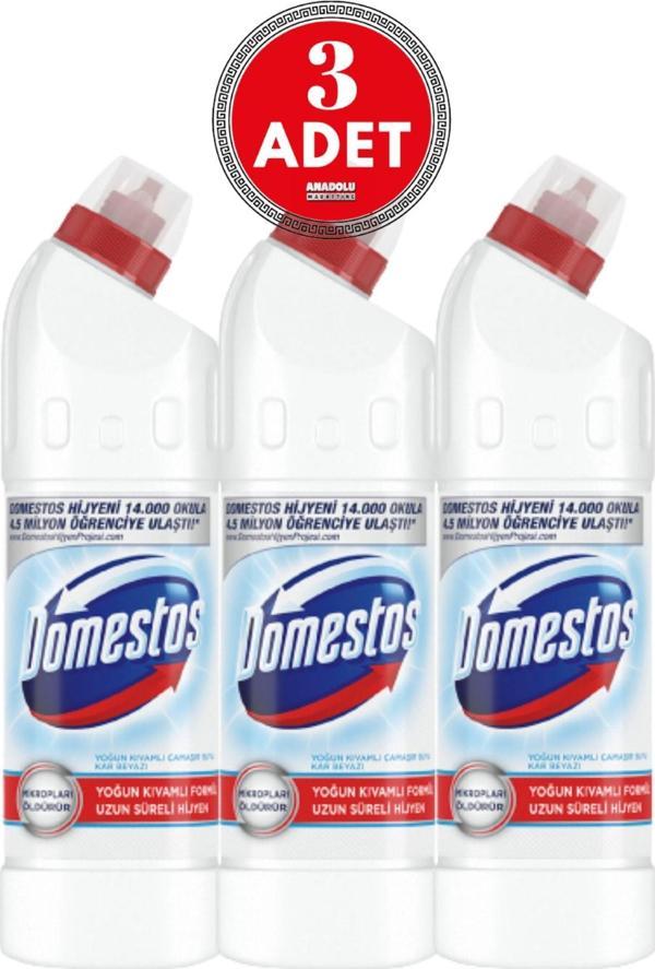 Domestos Yoğun Kıvamlı Çamaşır Suyu Kar Beyazı 750 Ml 3 Adet - Image 1