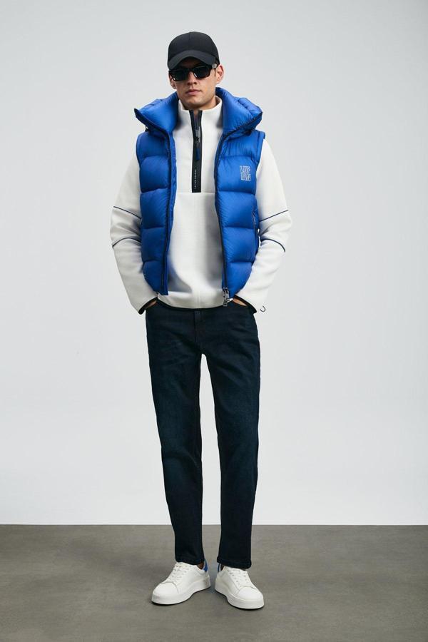 Lufian Erkek Franz Straight Fit Spor Jean Pantolon 112200244 Mavi - Image 1