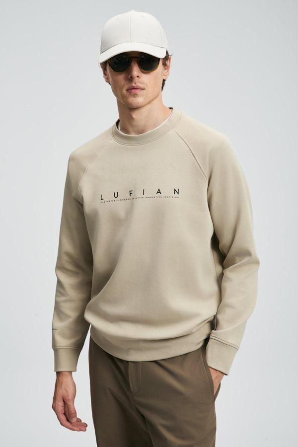 Lufian Erkek Cooper Sweatshirt 112030177 Bej - Image 1