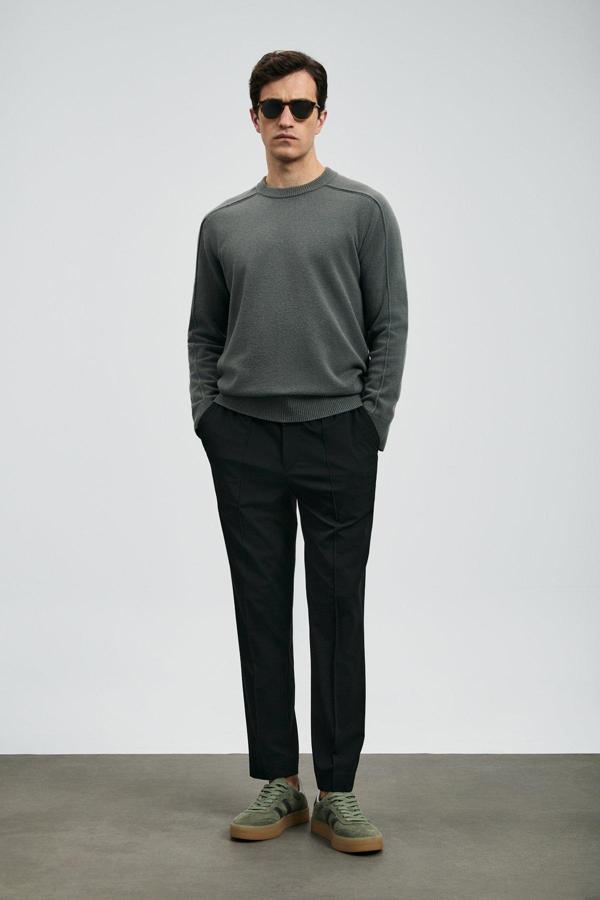 Lufian Erkek Sımon Smart Chino Slim Fit Pantolon 112190329 Siyah - Image 1