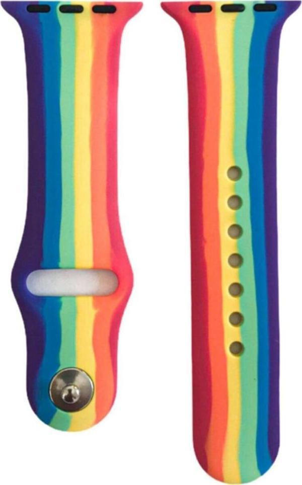 Coverzone Apple Watch 38mm Uyumlu Kayış Sport Silikon Şeritli Kordon No-10 - Image 1