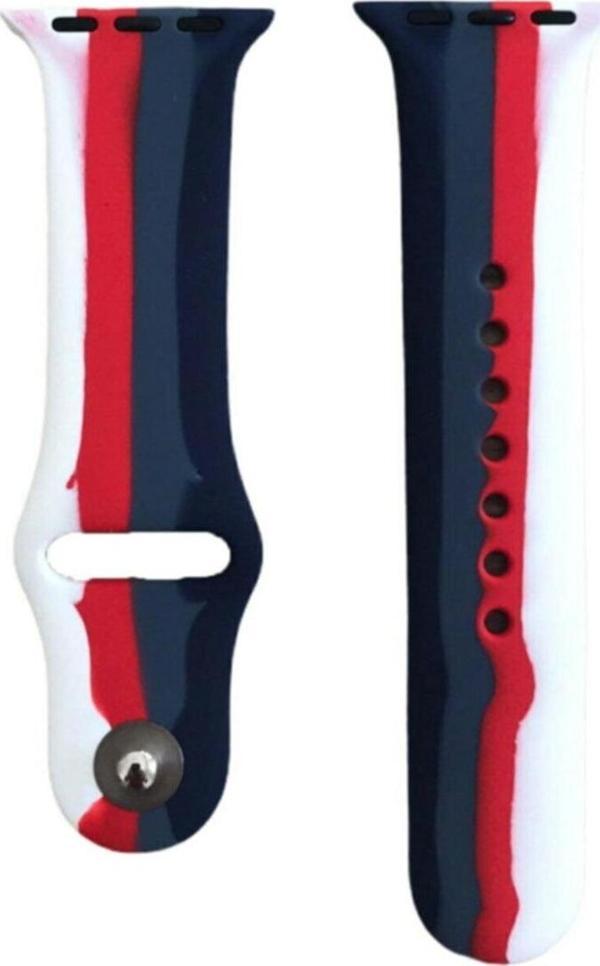 Coverzone Apple Watch 38mm Uyumlu Kayış Sport Silikon Şeritli Kordon No-4 - Image 1