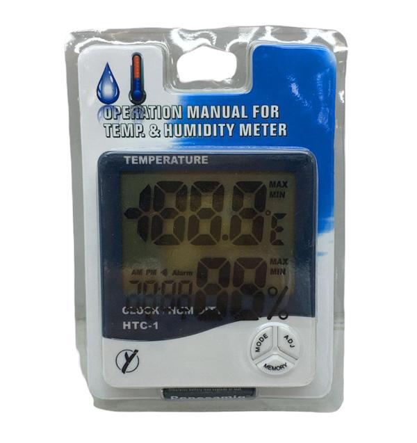 TEMPERATURE HTC-1 DİJİTAL SAAT - SICAKLIK - NEM ÖLÇER  - Image 1