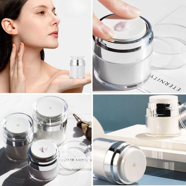 Hava Pompalı Doldurulabilir Vakumlu Krem,Fondoten Sıvı Kozmetik Ürün Şişesi  - Image 1