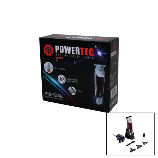POWERTEC TR-658 SAÇ SAKAL ENSE ÇİZİM TRAŞ MAKİNESİ T BIÇAK  - Image 1