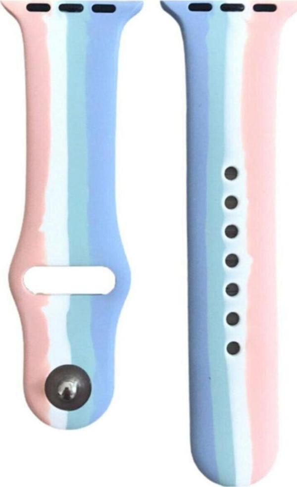 Coverzone Watch 38mm Uyumlu Kayış Sport Silikon Şeritli Kordon No-2 - Image 1