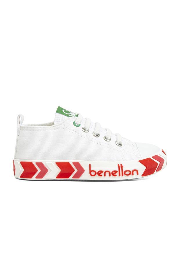 Benetton® | BN-30643 - 3394 Beyaz Fuşya - Çocuk Spor Ayakkabı - Image 1