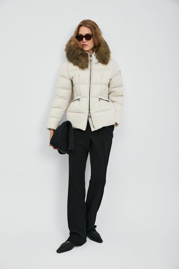 Lufian Kadın Klemantın Kaz Tüyü Mont 122120042 Ekru - Image 1