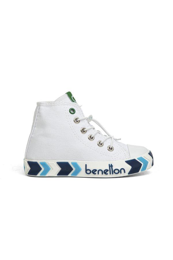 Benetton® | BN-30647 - 3394 Beyaz Lacivert - Çocuk Sneakers - Image 1
