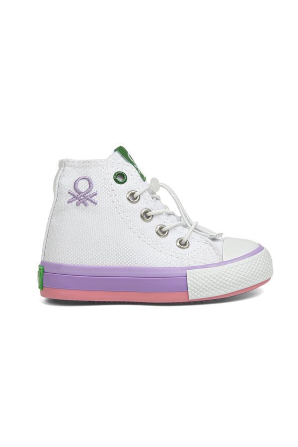 Benetton® | BN-30650 - 3394 Beyaz Lila - Çocuk Spor Ayakkabı - Image 1
