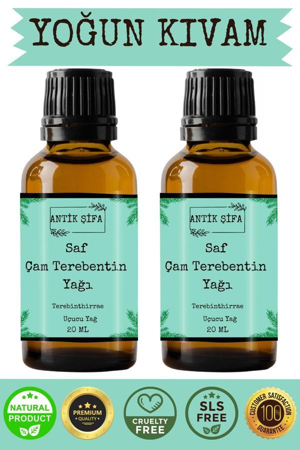 Antik Şifa Çam Terebentin Yağı - (2 X 20 Ml) %100 Seyreltilmemiş, Doğal - Image 1