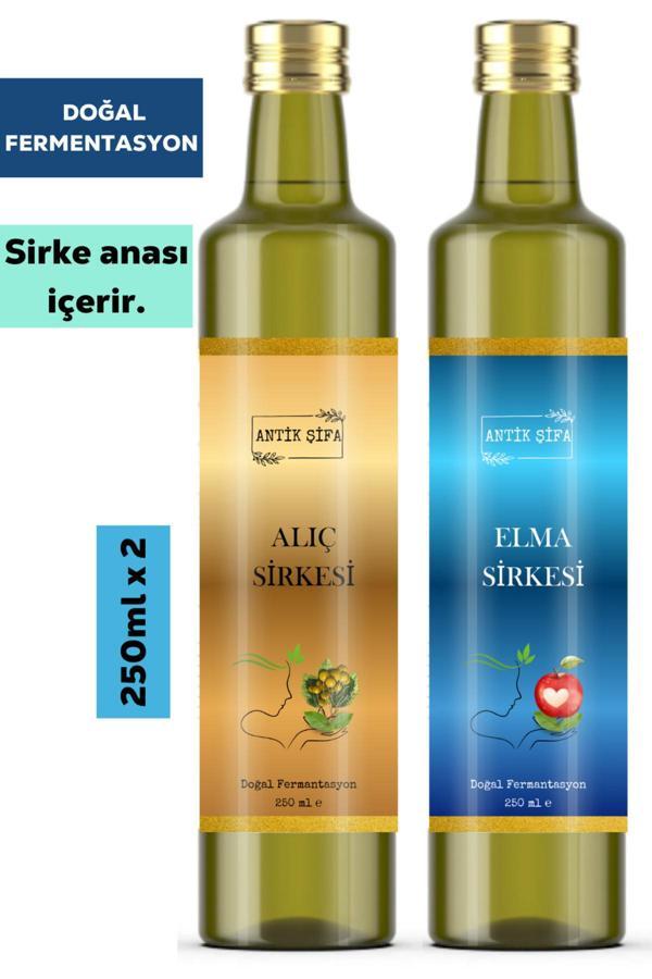 Antik Şifa Alıç Sirkesi Ve Elma Sirkesi ( 250 Ml + 250 Ml ) - Doğal Fermente - Image 1