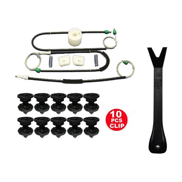 VW T5 2003-2014 Sağ Ön Cam Kriko Tamir Seti (10 Klips) - Image 1