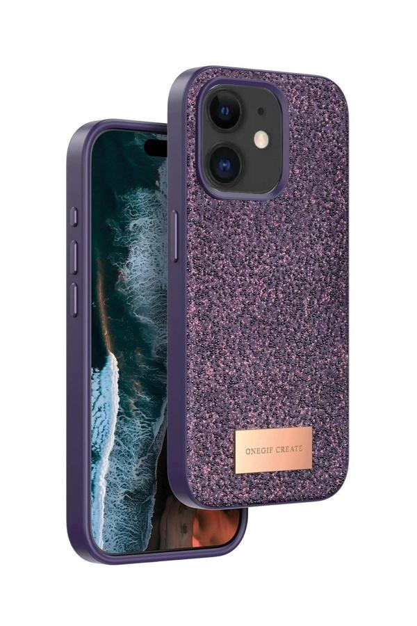iPhone 11 Bright Simli Kapak - Derin Mor-(5796) - Image 1