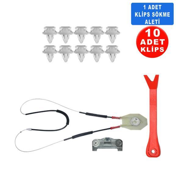 BMW 5 serisi E39 1995-2004 51338159835-36  Sol Arka Cam Kriko Tamir Seti (10 Klips) - Image 1