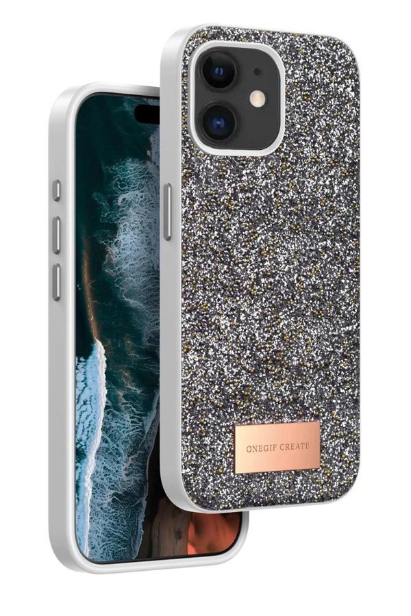 iPhone 11 Bright Simli Kapak - Gümüş-(5796) - Image 1