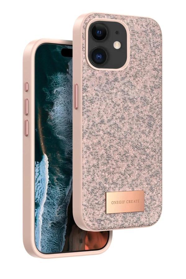 iPhone 11 Bright Simli Kapak - Pembe-(5796) - Image 1