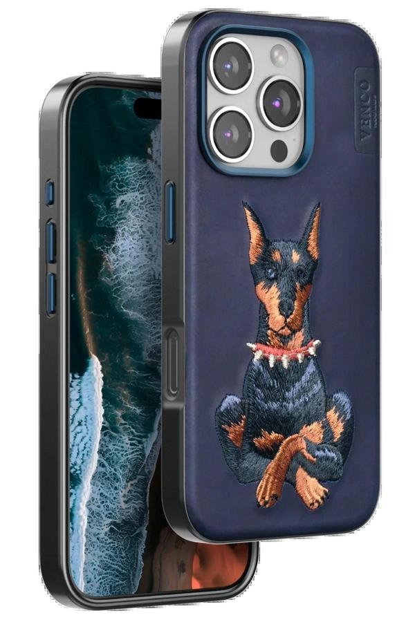 iPhone 16 Pro Perma Desenli Kapak - Lacivert-(5796) - Image 1