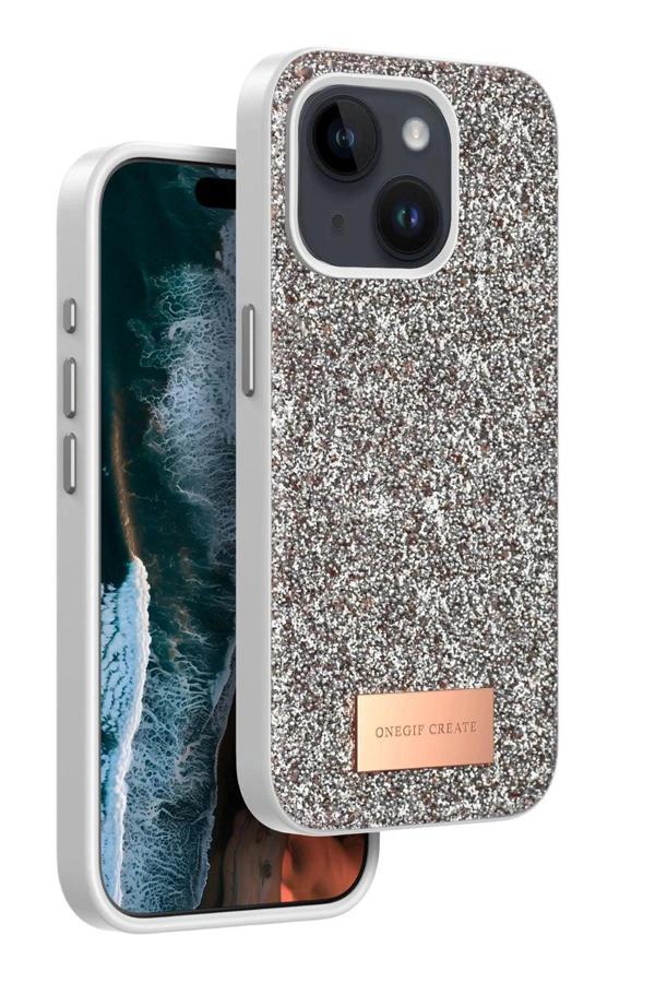 iPhone 14 Bright Simli Kapak - Gold-(5796) - Image 1