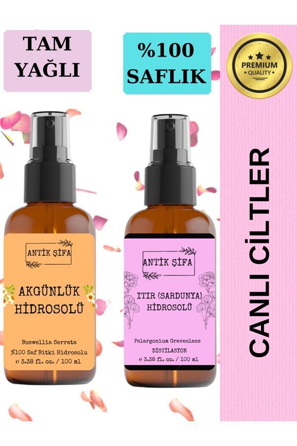 Antik Şifa Akgünlük Suyu Ve Itır Suyu (100Ml 100Ml) - Doğal Ak Günlük, Sığla Ve Sardunya Hidrosolü - Image 1