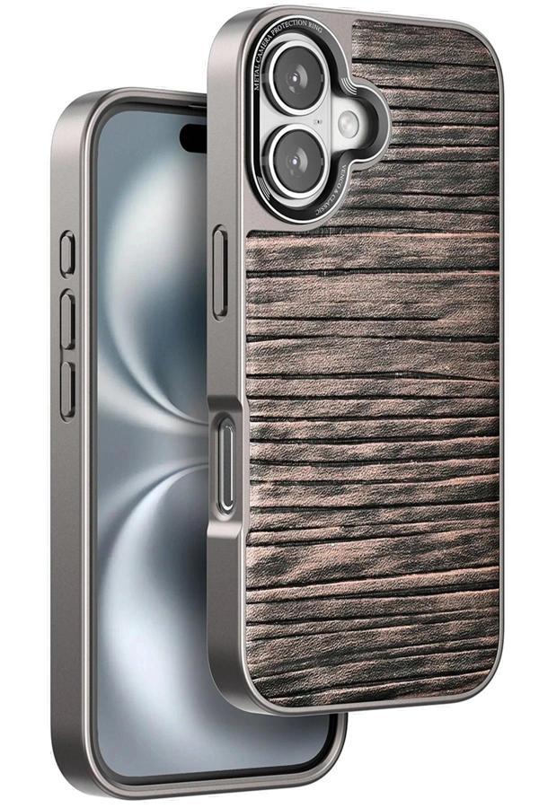 iPhone 16 Wave Kapak - Kahverengi-(5796) - Image 1