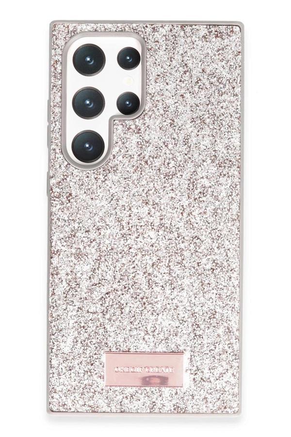 Samsung Galaxy S23 Ultra Bright Simli Kapak - Gold-(5796) - Image 1