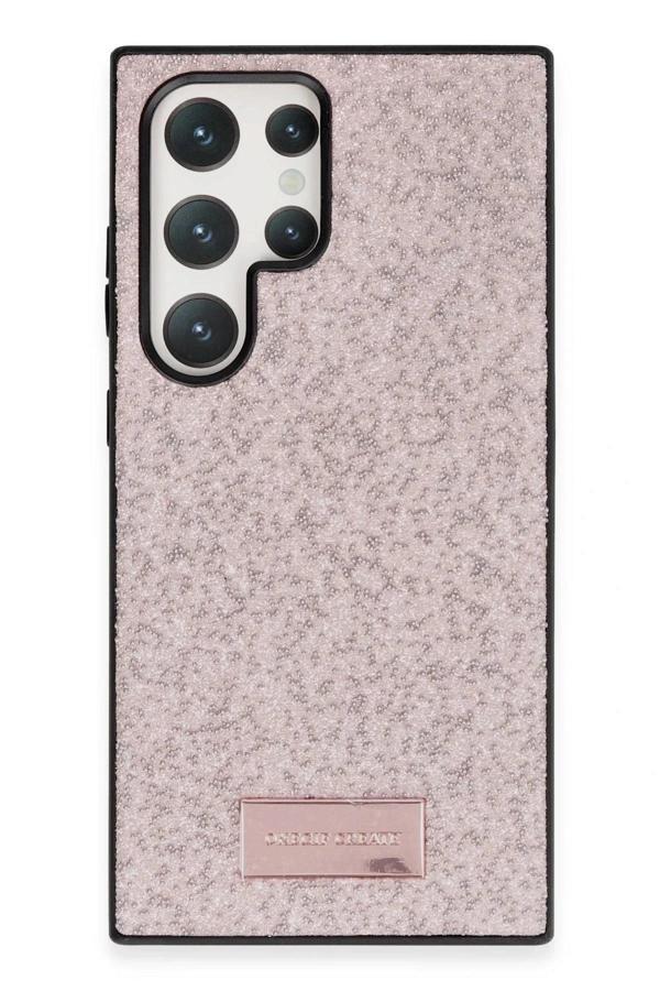 Samsung Galaxy S23 Ultra Bright Simli Kapak - Pembe-(5796) - Image 1