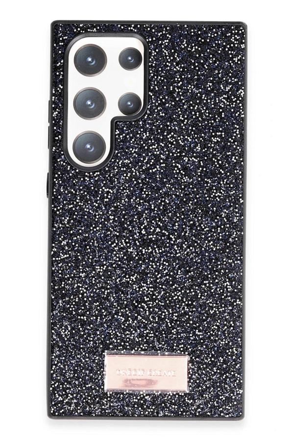 Samsung Galaxy S23 Ultra Bright Simli Kapak - Siyah-(5796) - Image 1