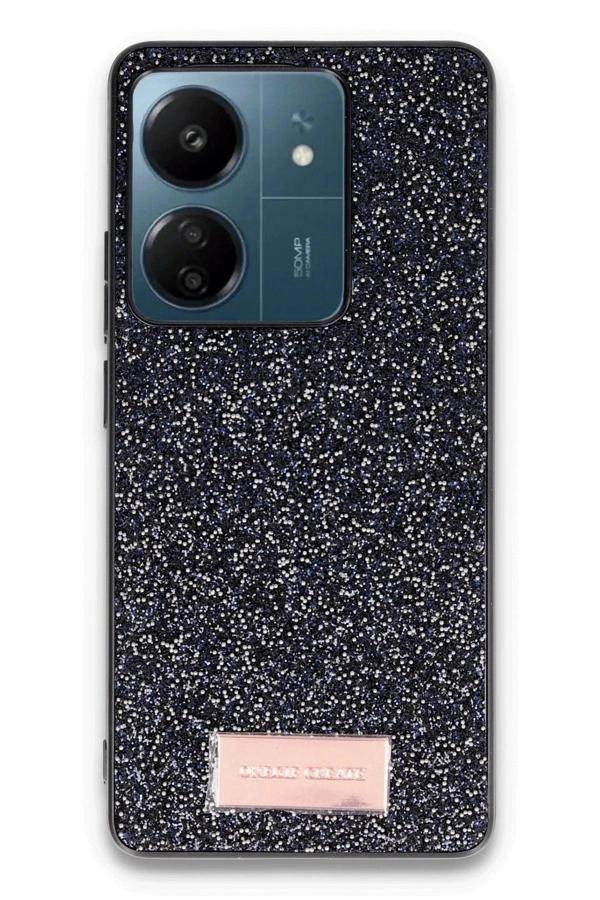 Xiaomi Redmi 13C Bright Simli Kapak - Siyah-(5796) - Image 1