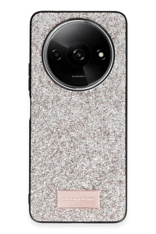 Xiaomi Redmi A3 4G Bright Simli Kapak - Gold-(5796) - Image 1