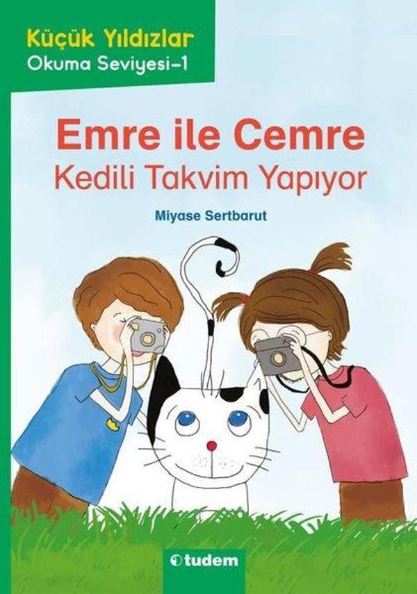 Emre İle Cemre: Kedili Tavim Yapıyor - Küçük Yıldızlar Okuma Seviyesi 1 - Tudem Yayınları - Image 1