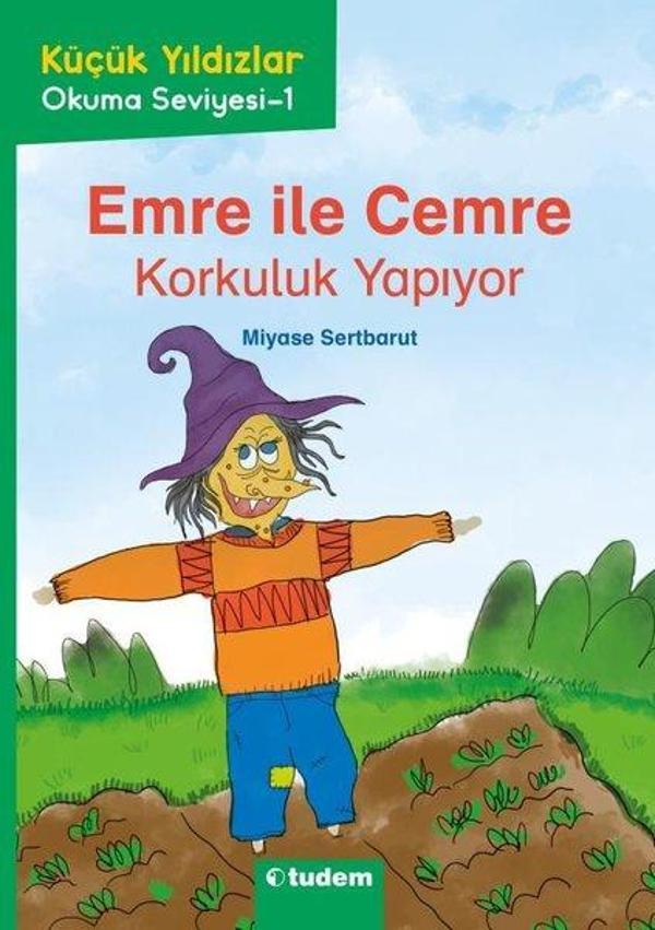 Emre İle Cemre: Korkuluk Yapıyor - Küçük Yıldızlar Okuma Seviyesi 1 - Tudem Yayınları - Image 1