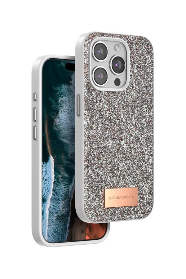 iPhone 15 Pro Bright Simli Kapak - Gold-(5796) - Image 1