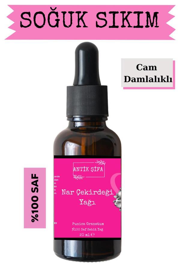 Antik Şifa Nar Çekirdeği Yağı (20 Ml) -%100 Seyreltilmemiş, Doğal Soğuk Sıkım Nar Yağı - Image 1