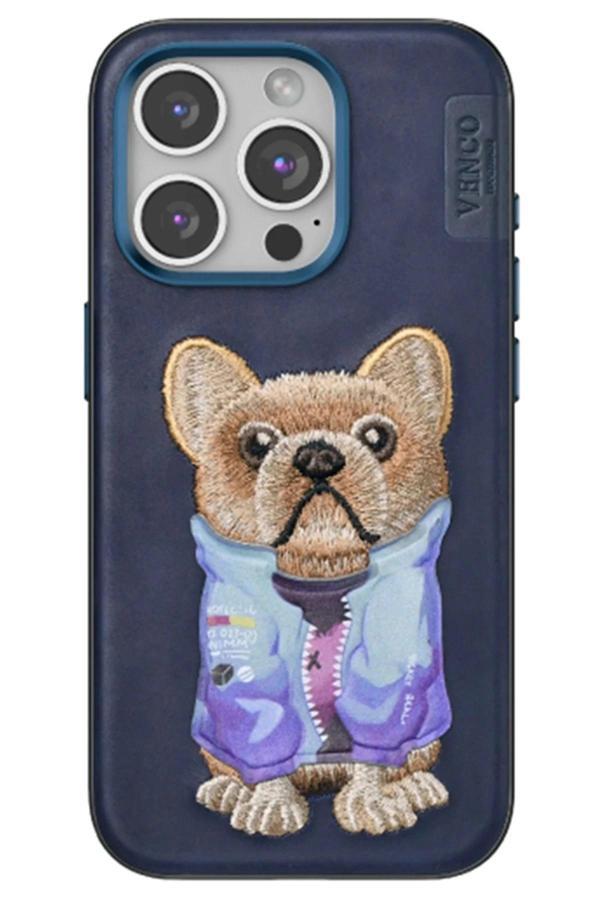 iPhone 15 Pro Cute Desenli Kapak - Lacivert-(5796) - Image 1