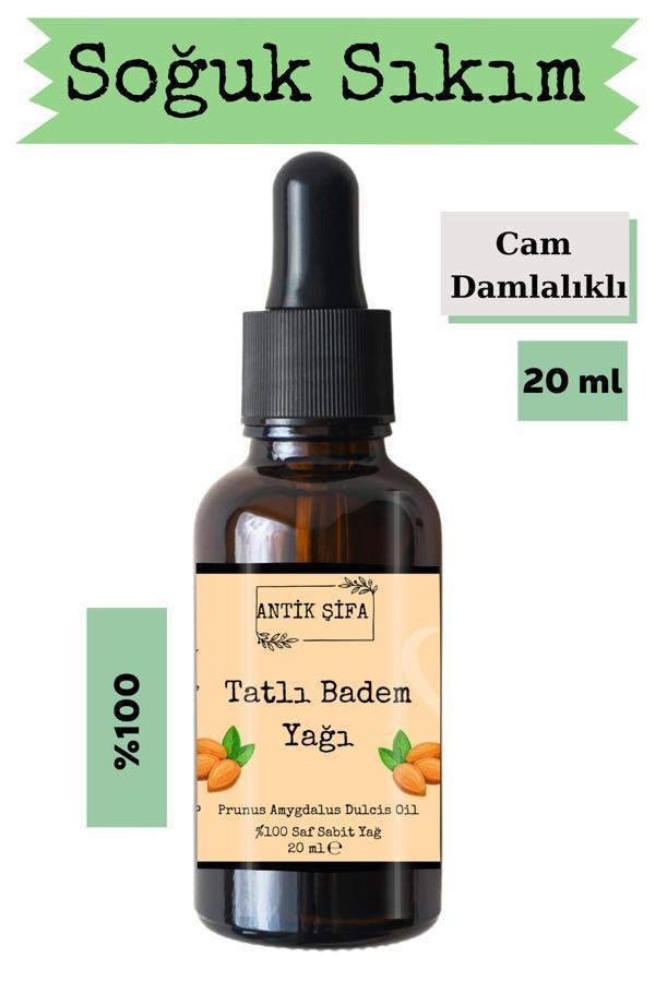 Antik Şifa %100 Saf Tatlı Badem Yağı - 20 Ml (Soğuk Sıkım) -Seyreltilmemiş, Doğal - Image 1