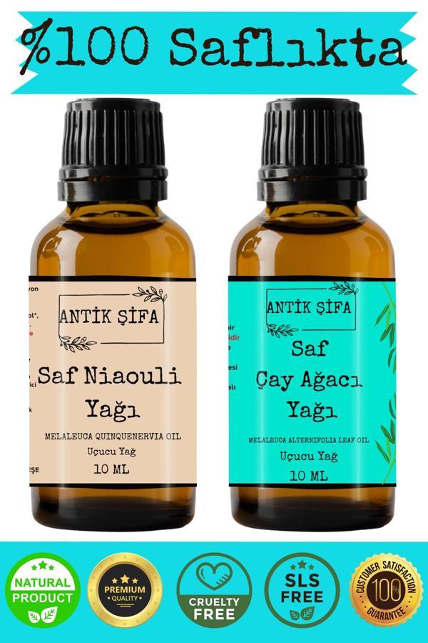 Antik Şifa %100 Saf Nioli Yağı Ve Çay Ağacı Uçucu Yağ Seti - (10 Ml + 10 Ml) - Image 1