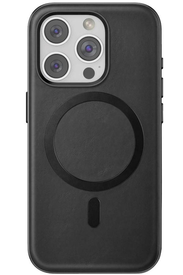 iPhone 15 Pro Max Puskas Magsafe Kapak - Siyah-(5796) - Image 1
