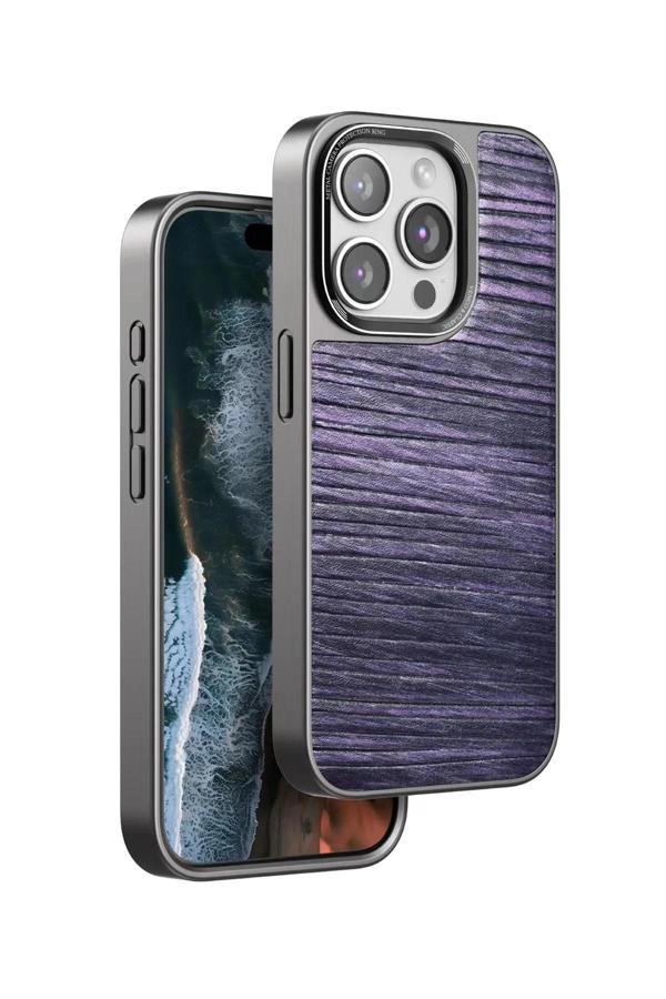 iPhone 15 Pro Wave Kapak - Derin Mor-(5796) - Image 1