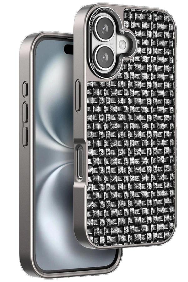 iPhone 16 Brand Kapak - Gümüş-(5796) - Image 1
