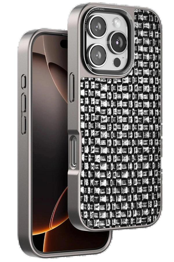 iPhone 16 Pro Brand Kapak - Gümüş-(5796) - Image 1