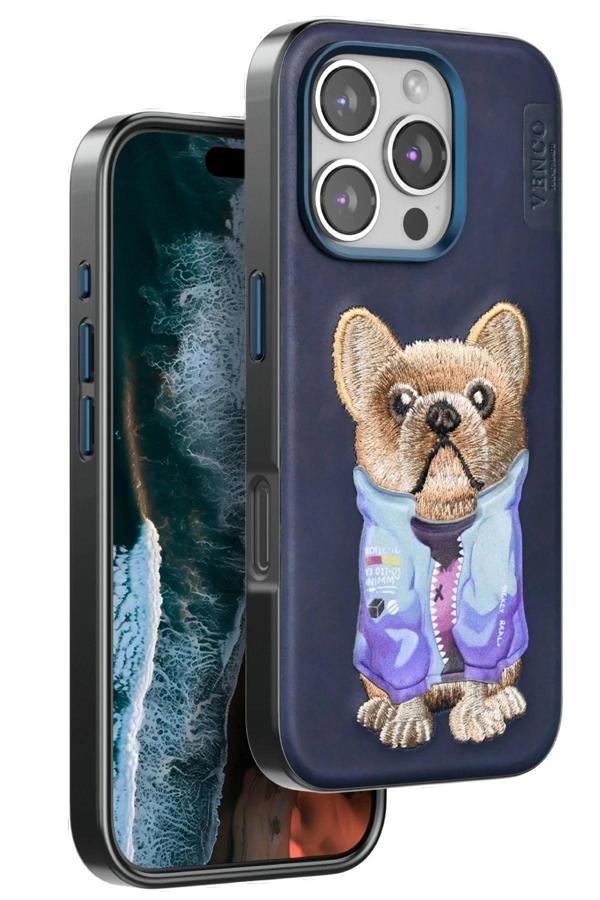 iPhone 16 Pro Max Cute Desenli Kapak - Lacivert-(5796) - Image 1